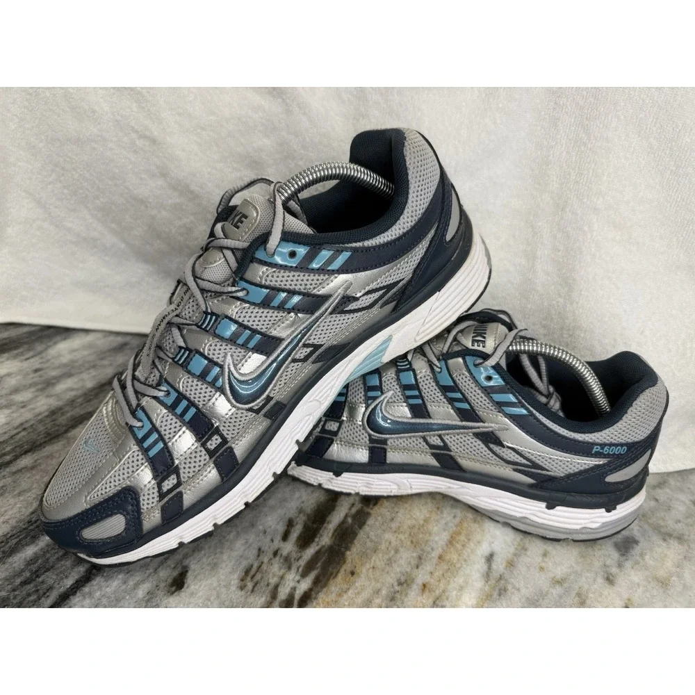 Nike P6000 Men's Running Shoes Size 10 Armory Navy/Silver